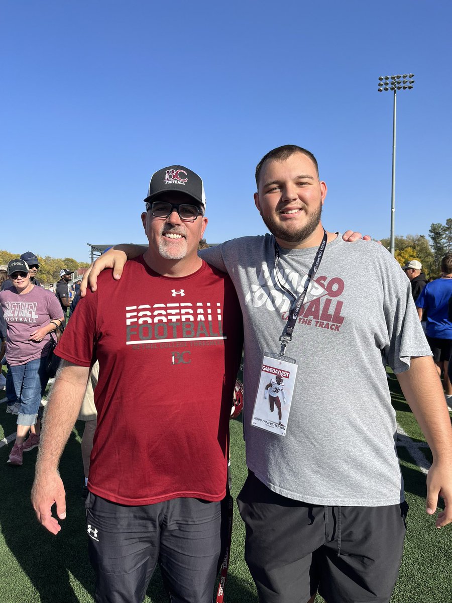 Had a great game day visit at Bethel College. Thanks for the invite @CoachGrider_BC