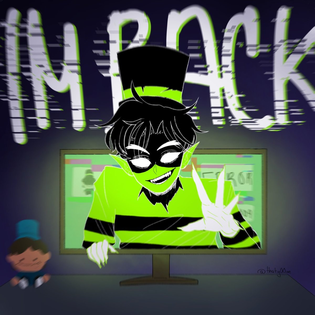 thatg00se's tweet photo. HES B(H)ACK
#thaffanart #hacknine #hackfanart https://t.co/xds9knyoth