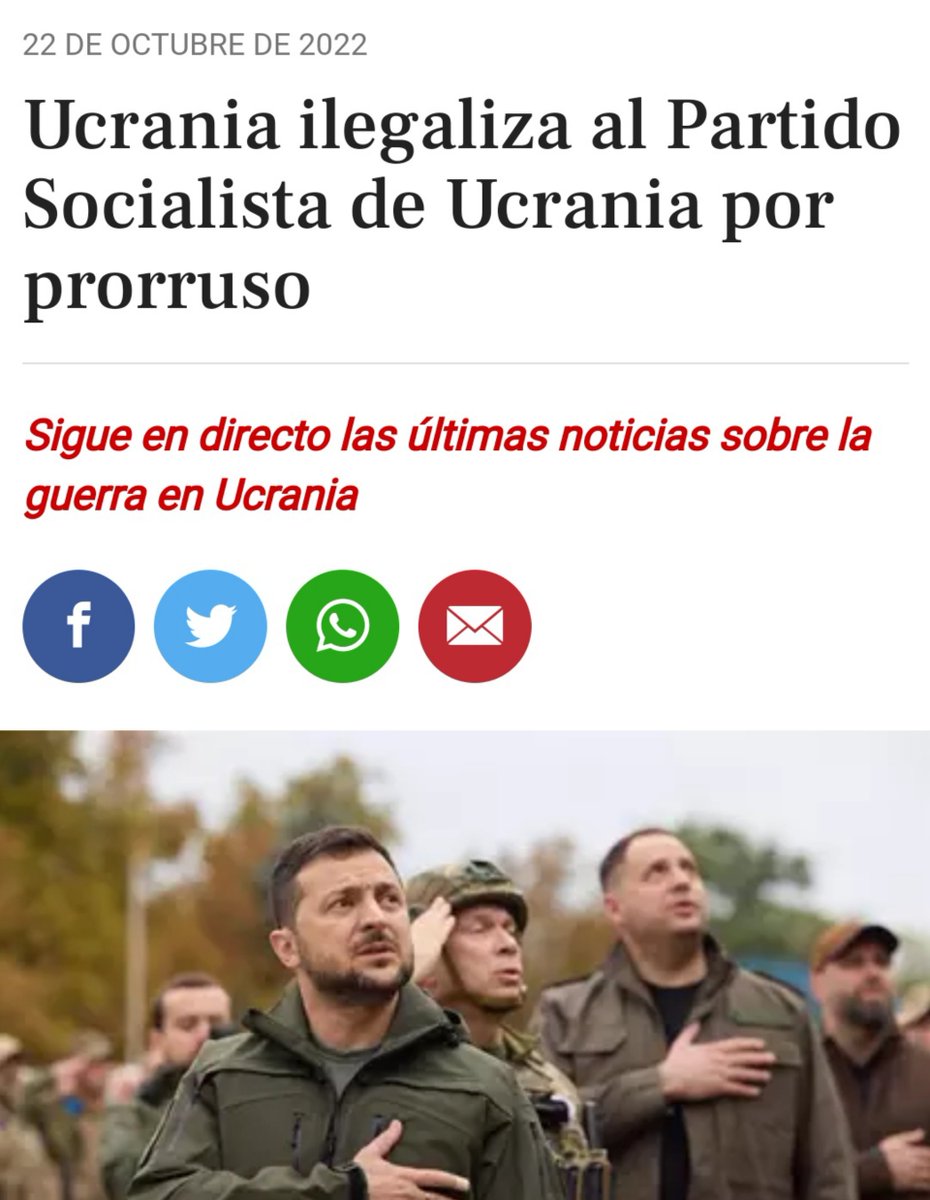AnibalGarzon's tweet photo. La "democracia" de Zelenski ilegaliza al Partido Socialista de Ucrania, sumándose así a un amplio listado de doce partidos de la oposición ya ilegalizados por ser acusados de "prorrusos". https://t.co/URX7Xw7Jb0