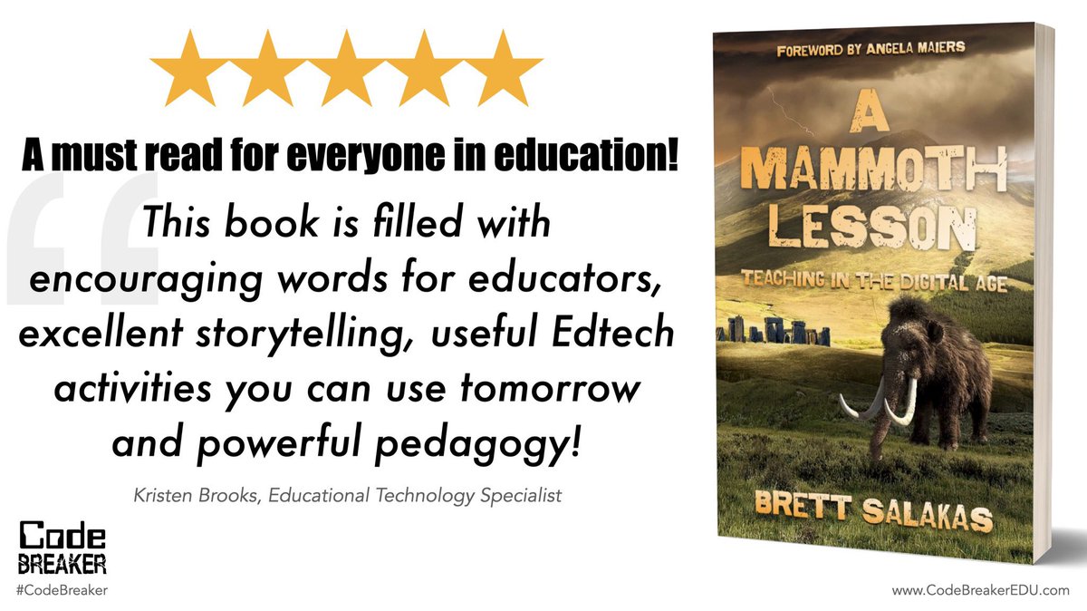 jnxyz's tweet photo. #TeacherTwitter > ‘encouraging’ is what we all need and @MRsalakas new book #aMammothLesson is the place to hear it! 
> @codebreakeredu books

#AussieEd #Apacsplash https://t.co/5shErur4wm