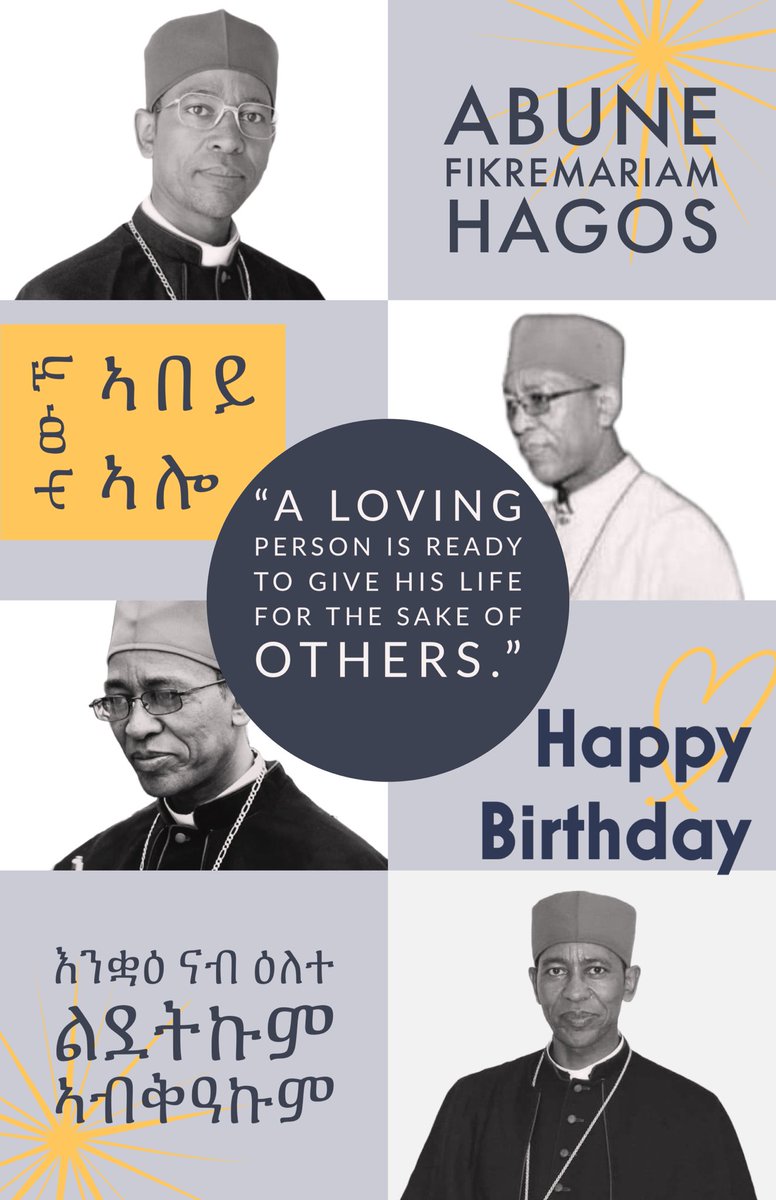 araya_yodit's tweet photo. Today is Abune Fikremariam’s 52nd birthday. Words aren’t enough to express our wishes.

We don’t know where he is💔
 
He was unjustly detained last week at Asmara airport returning to #Eritrea

We celebrate him &amp; call for his immediate release.

#FreeAbuneFikremariam #Catholic https://t.co/vkogWy1RBf