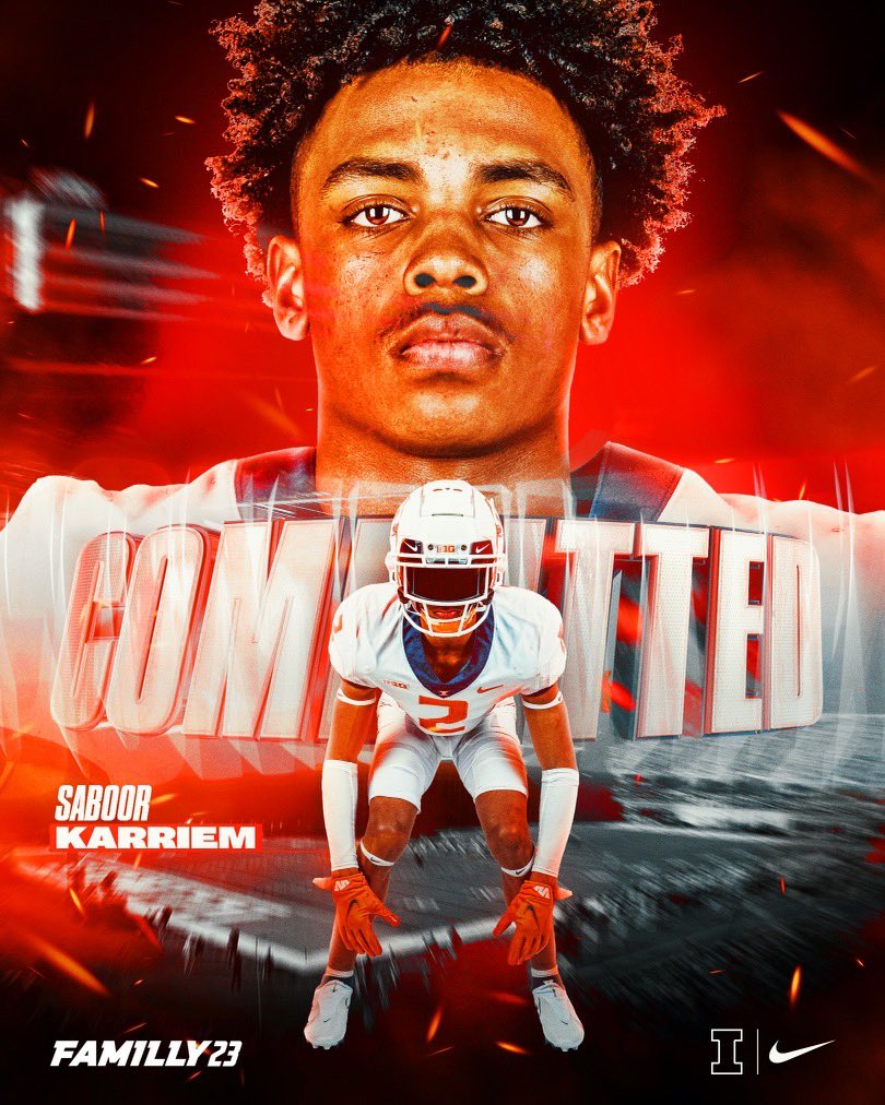 Saboor_Karriem's tweet photo. Beyond blessed and honored to announce that I am committed to the University of Illinois! #ILL
@WestOrangeHSFB @CoachDgrant @OTTYF1 @IlliniFootball @BretBielema @AaronHenry7 @RivalsRichie https://t.co/HpXfzgXjNh
