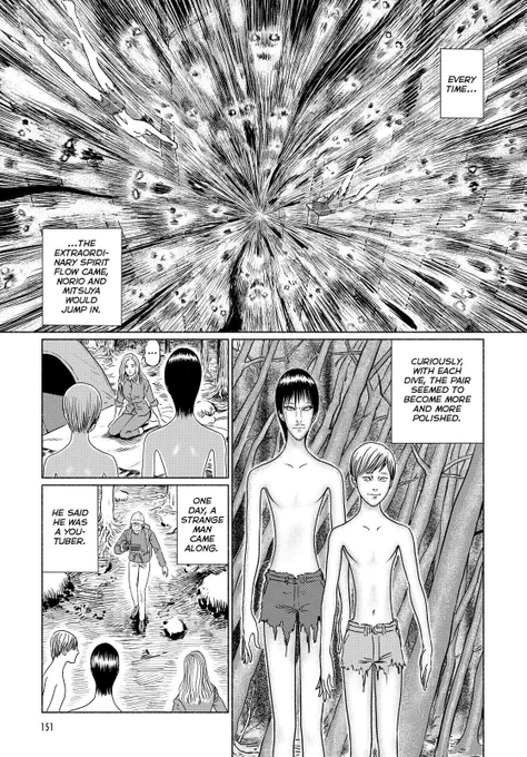 The Spirit Flow of Aokigahara is an instant junji ito classic IMO bcuz it's mostly about a woman who's uncomfortable with the fact that her boyfriend is turning into the smoothest slipperiest most fuckable twink alive 