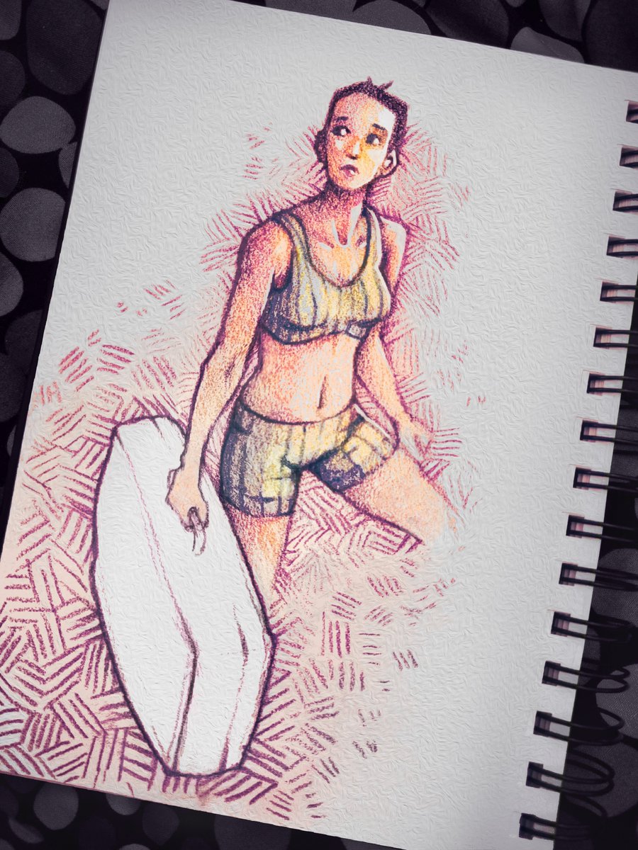 tess_brunet's tweet photo. Bonsoir 🌙 Un petit croquis chill pour changer des illustrations #croquis #sketchbook #anatomy #sketch https://t.co/p23n82bJ8I