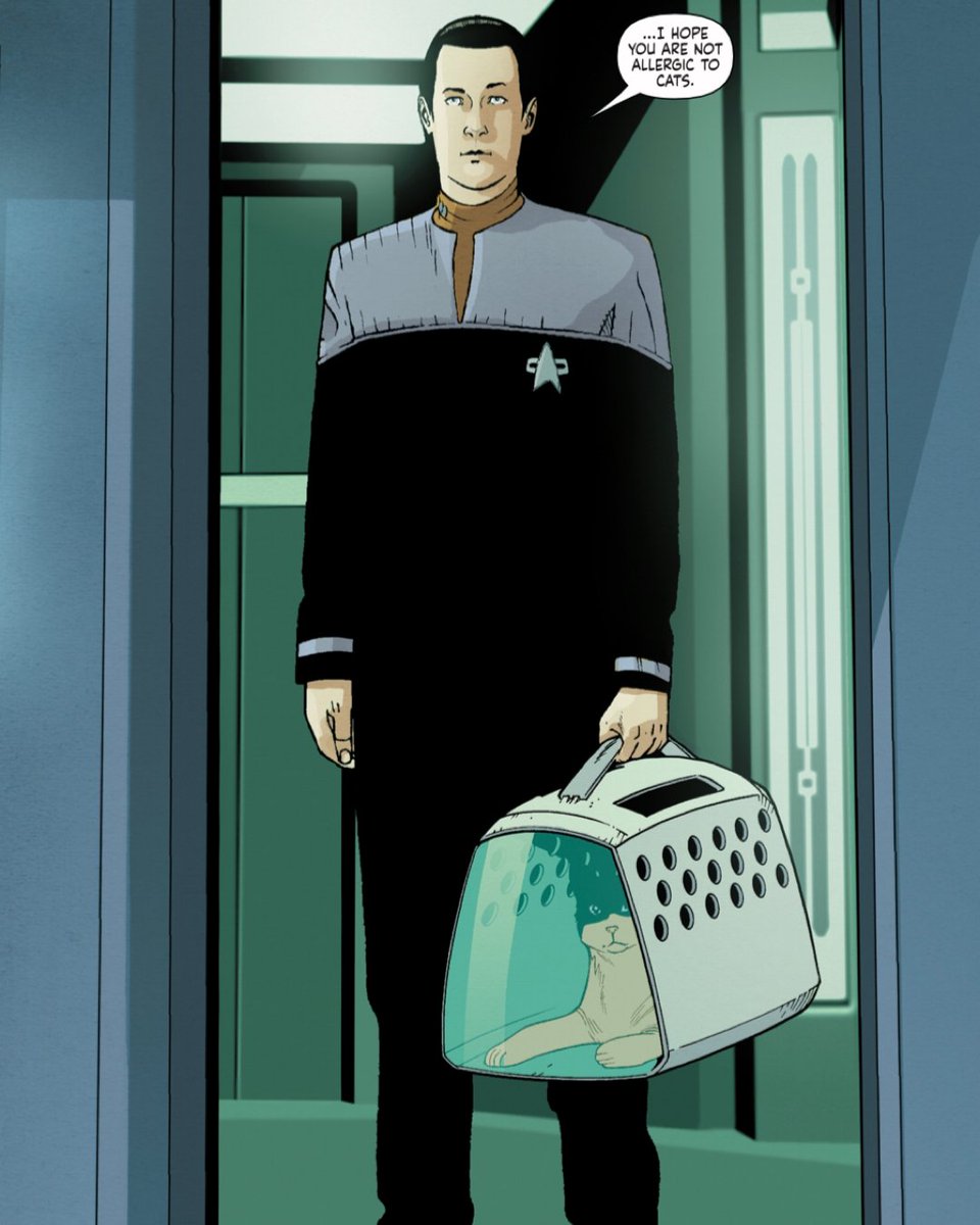 What do you think Data would name a cat? 🤔 📚: @startrek #1 ✍️: @cpkelley and @JacksonLanzing 🎨: @RamonRosanas