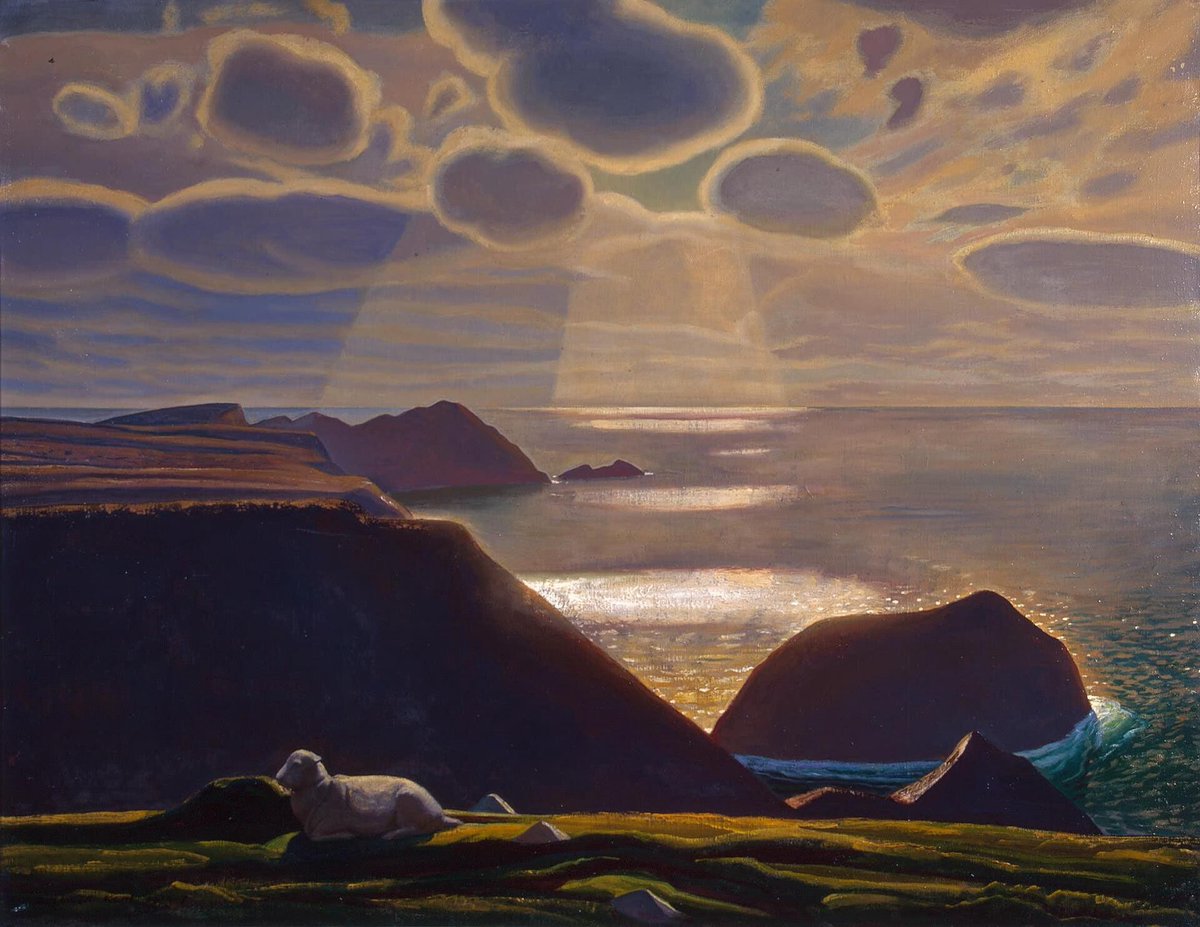 Tonight's goodnight image is 'Sturral, Co.Donegal', by Rockwell Kent, oil on canvas, 1927. Sleep tight.