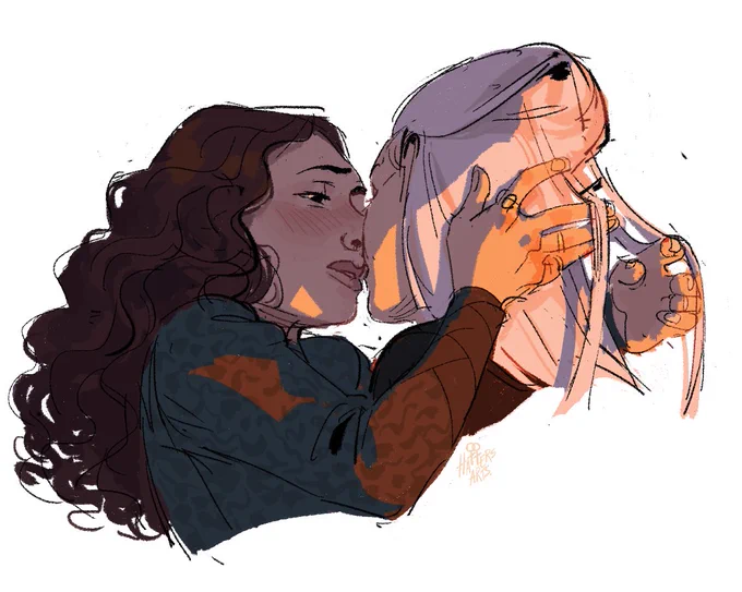 some more alicent x rhaenysi jus think rhaenys could show alicent what the whole physical affection is and then maybe alicent can work out what she feels for her childhood companion 