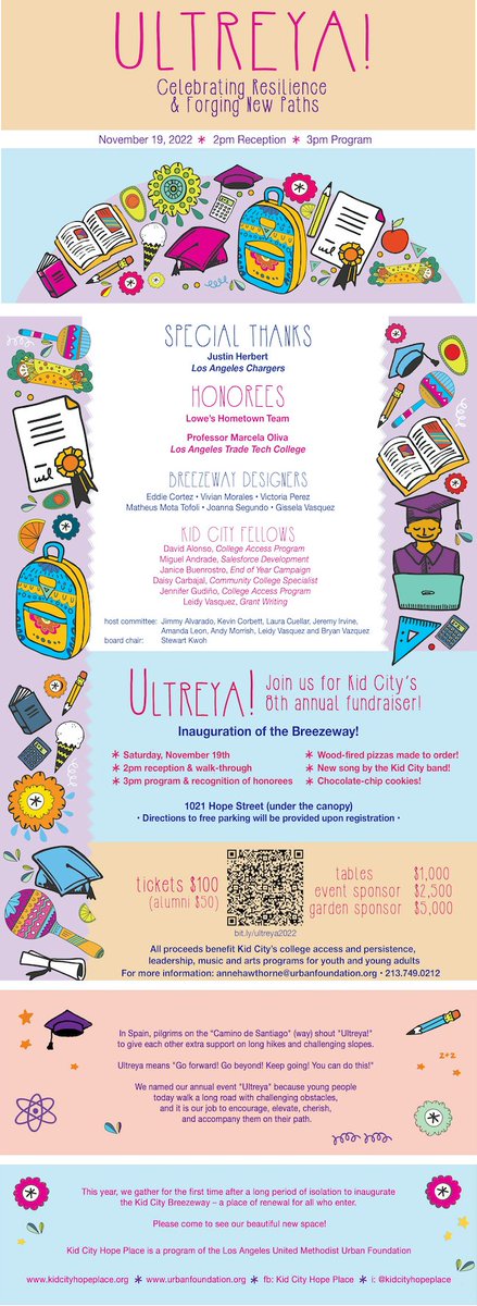 KidCityHopePl's tweet photo. Friends of Kid City! Please come to Ultreya! Grand opening of the Breezeway! Tickets and sponsorships available here!  https://t.co/Yc5f7558CM https://t.co/y1tf1xSgbd
