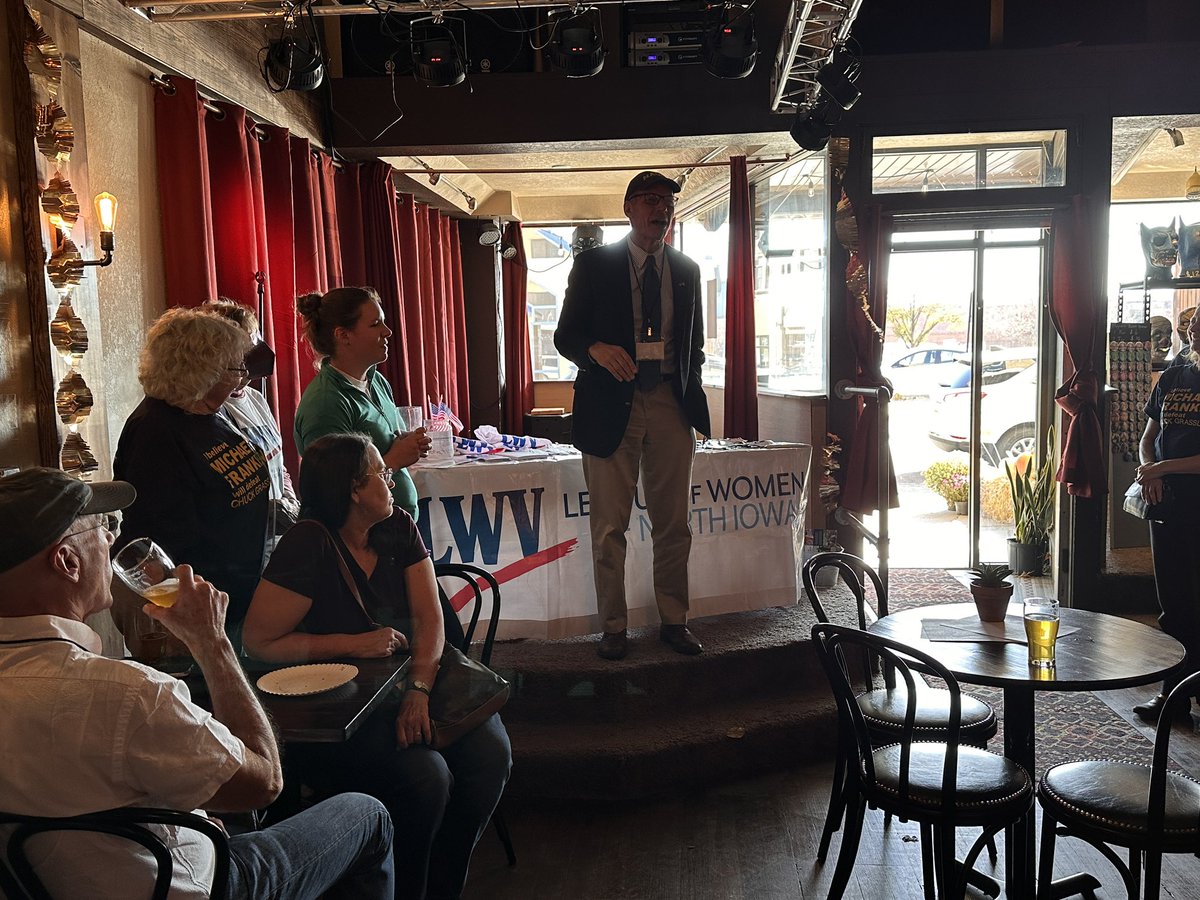 The League of Women Voters of North Iowa were kind enough to welcome me and several other candidates—Republican, Libertarian, and Democratic—to share our views with them. I look forward to working together with anyone who wants to build a better tomorrow for Iowa. #IASen