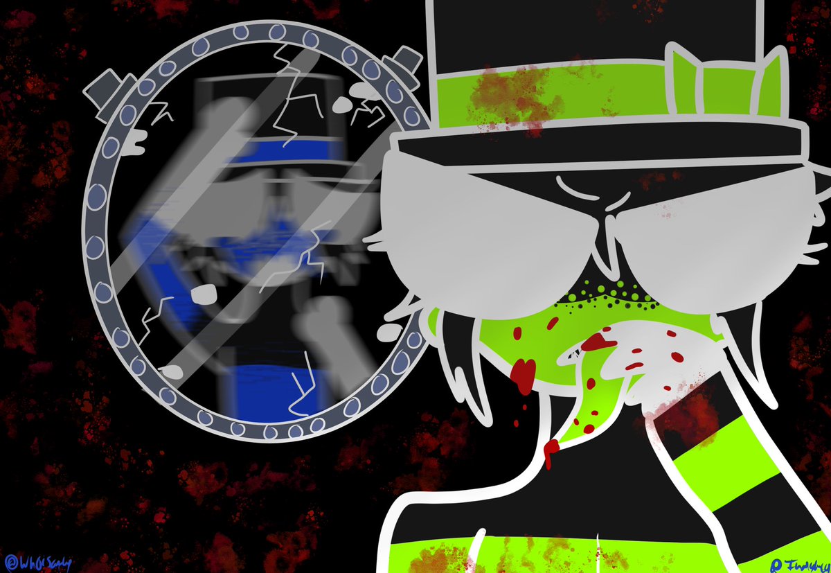 incelghetsis's tweet photo. the reflection stares back #thaffanart #hacktober #hackfanart https://t.co/bN7bieCBfc