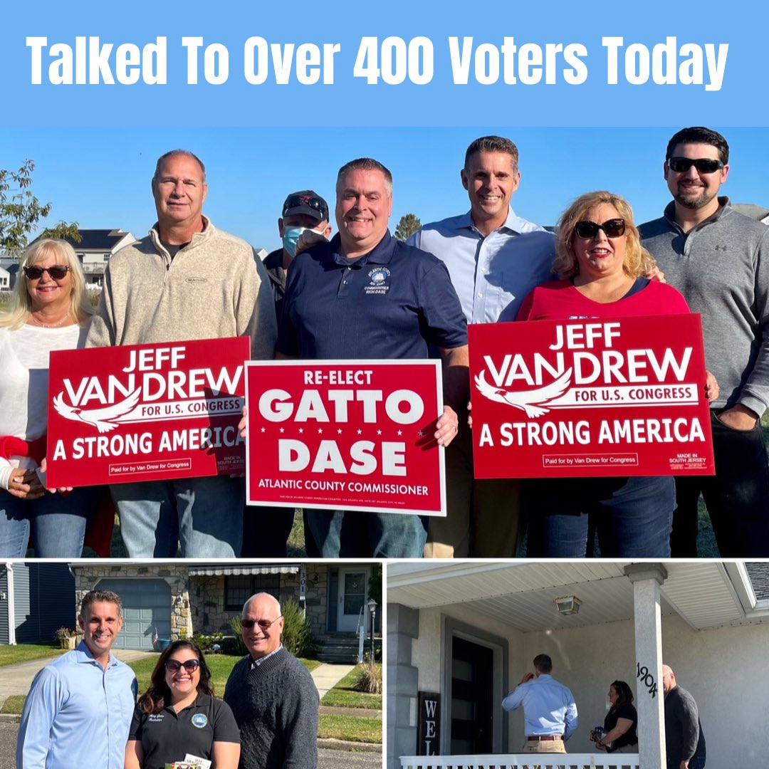 VinceSeraNJ's tweet photo. Thank you to our amazing volunteers who came out to support our Super Saturday event in #Brigantine!
We talk with over 400 voters and there was a lot of strong support for @Congressman_JVD, @AmyGat129, @dase_rich & our entire Brigantine #CouncilTeam - 🇺🇸 https://t.co/caxOabphal