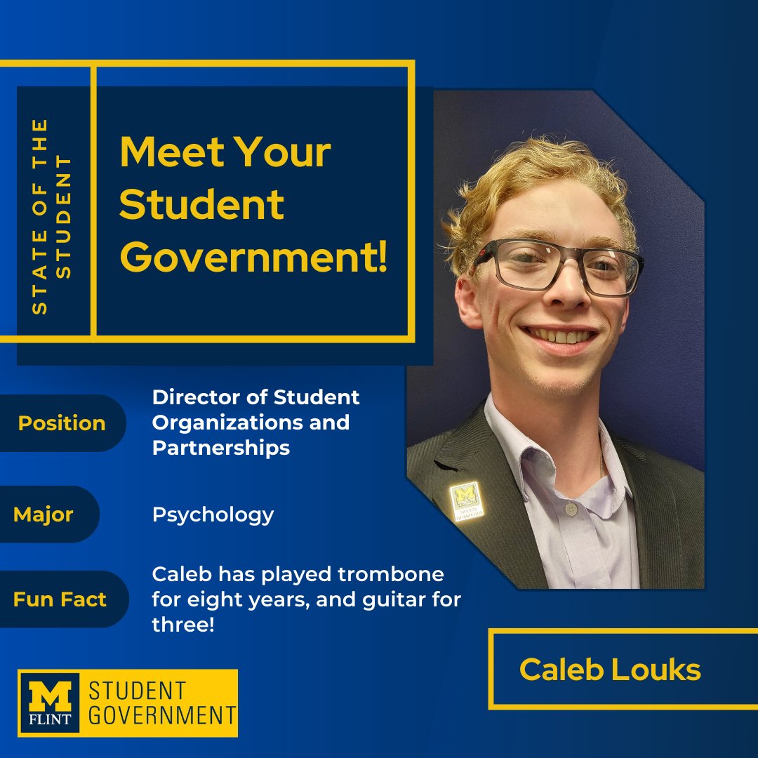 SGumflint's tweet photo. Third round of SG Members! State of the Student is in three days, and we can't wait to hear from you! RSVP via the link in our bio!
 #umich #sgumflint #goblue #umflint https://t.co/qiWVnD9xYk