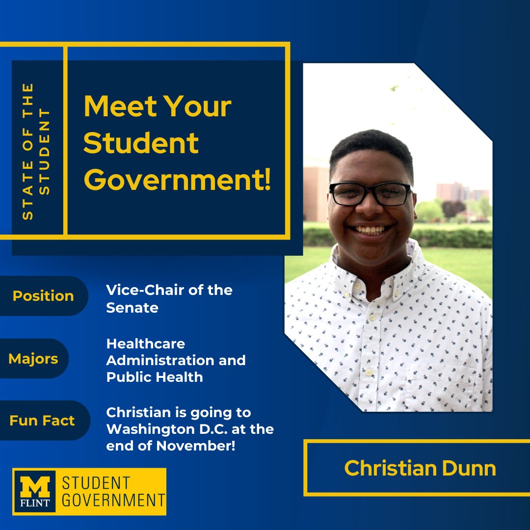 SGumflint's tweet photo. Third round of SG Members! State of the Student is in three days, and we can't wait to hear from you! RSVP via the link in our bio!
 #umich #sgumflint #goblue #umflint https://t.co/qiWVnD9xYk