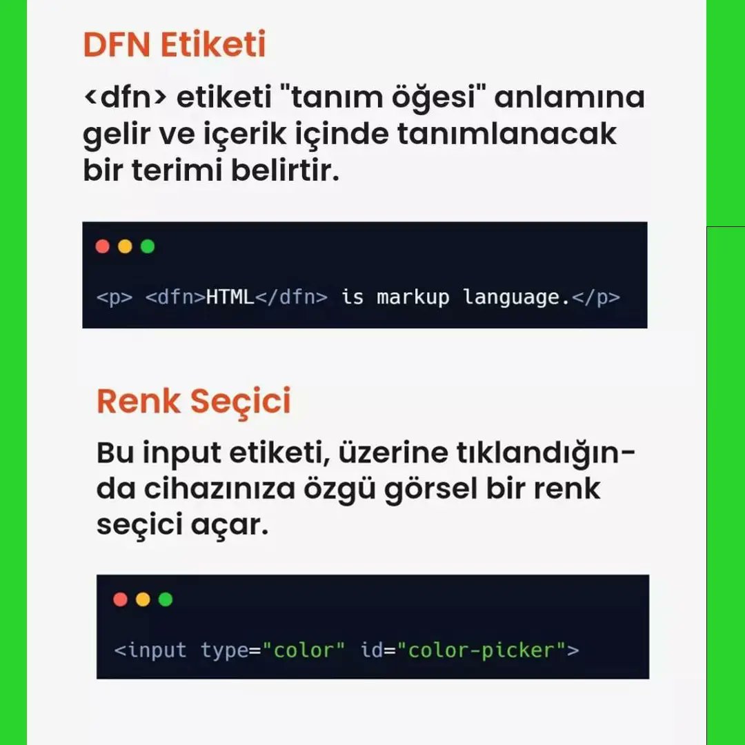 MerappBlog's tweet image. HTML ETİKETLERİNDEN BİRKAÇ TANESİ....
#html #html5 #htmlcss #htmlcoding #htmltemplate #softwaredeveloper #software #softwareengineer #softwaredevelopment #yazılım #yazılımmühendisliği #yazılımdili