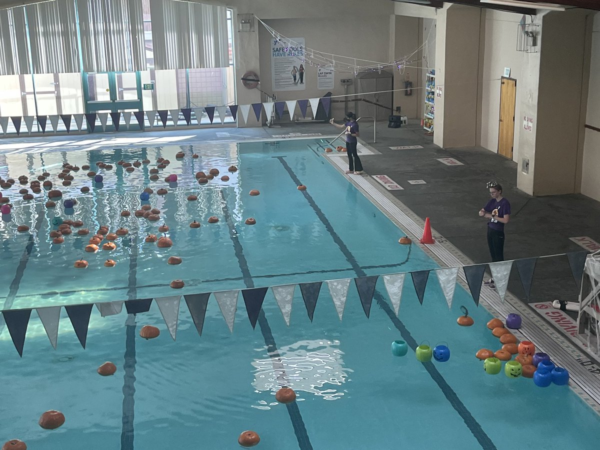 Are you ready to Plunge for Pumpkin. Come enjoy the free pizza, games, and pumpkins in our spooky pool from 3-7pm today! #YMCAPumpkinPlunge2022