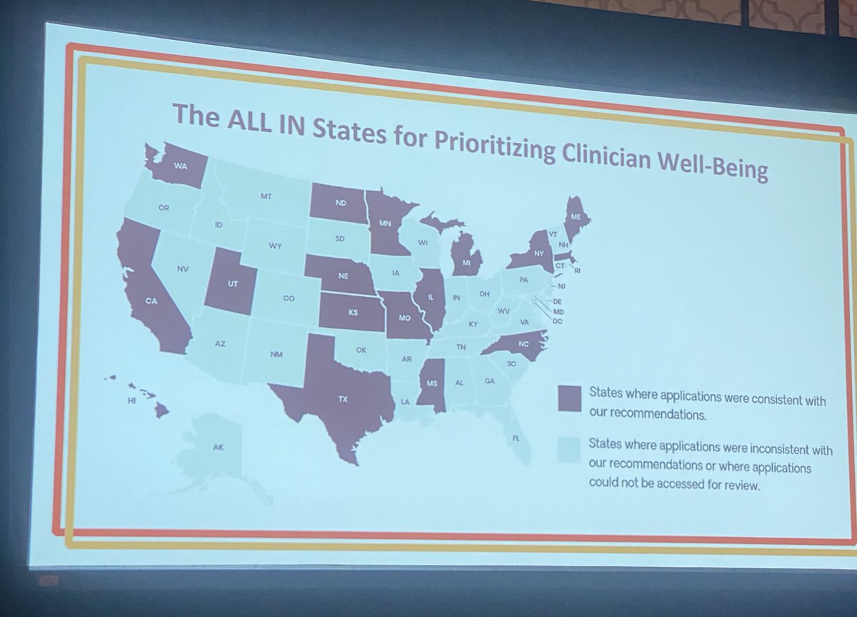 Quite possibly the most important talk at any academic meeting. @drbreenheroes THANK YOU for action ➡️ #advocacy for #healthcare provider protection. Every state, every hospital needs to prioritize clinician #wellbeing. 17 states are all in. We need 50. #SPU2022 @SPU_Urology