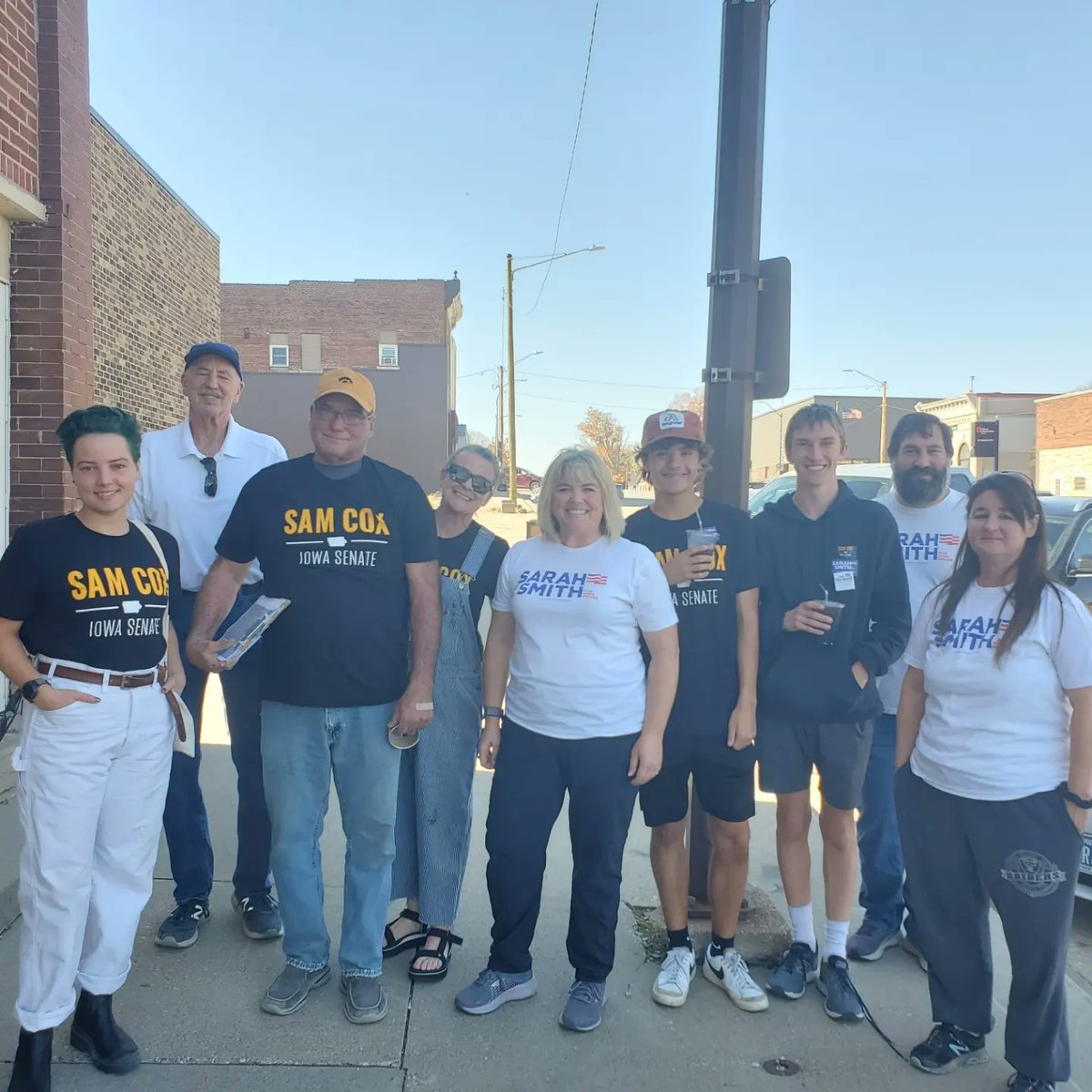 SarahSmith4Iowa's tweet photo. Hello Gladbrook and Garwin! Thank you to all of the support and friendly faces today. Also stopped at Matchstick Marvels. @iowademocrats @iowahousedems https://t.co/UYp9hoLziL