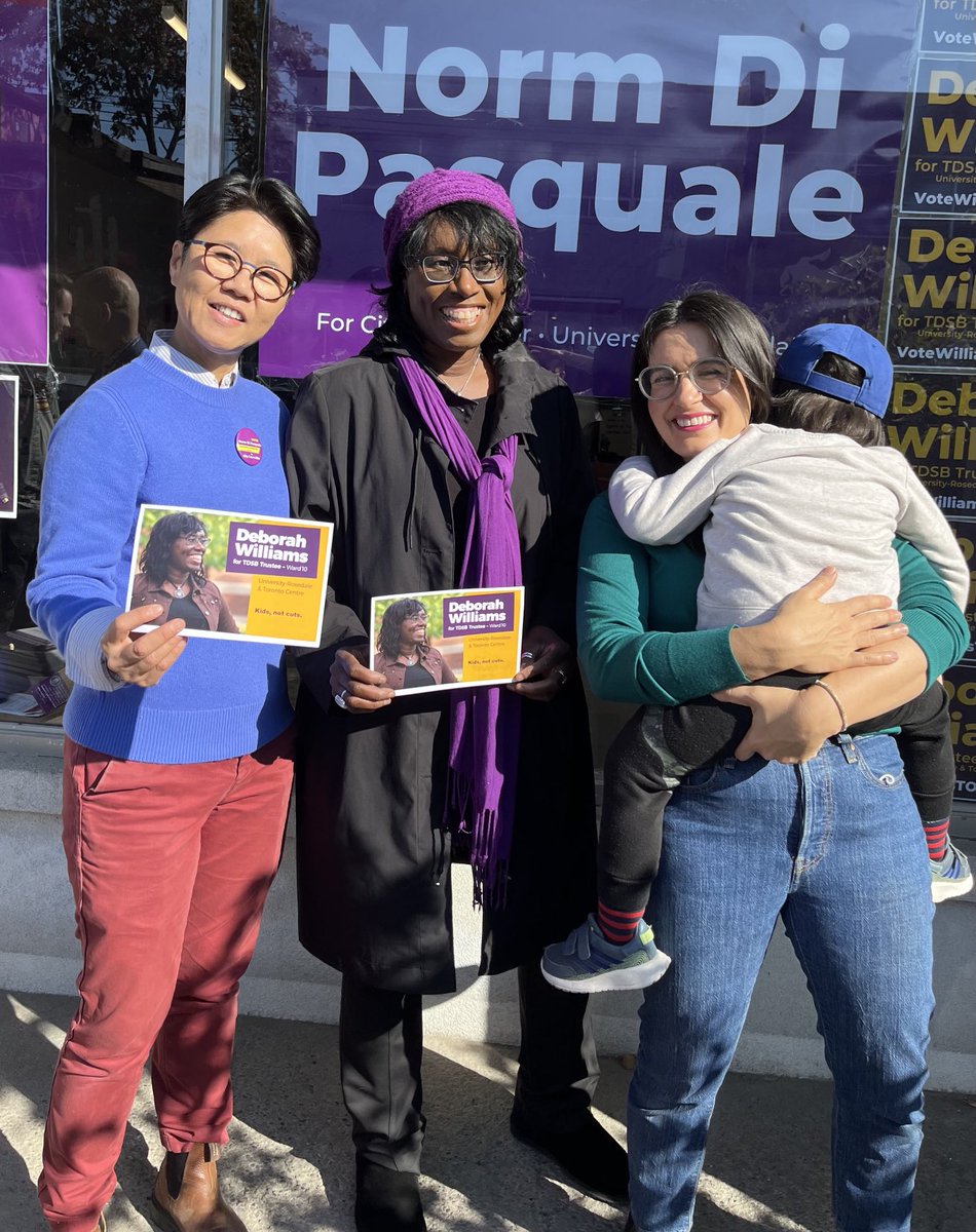 kristynwongtam's tweet photo. Our family including a very shy Bobo is wholeheartedly supporting @VoteWilliamsTO as TDSB Trustee. She’s smart, caring and deeply committed to public education!
#TorCen https://t.co/DFXl9qwRZH