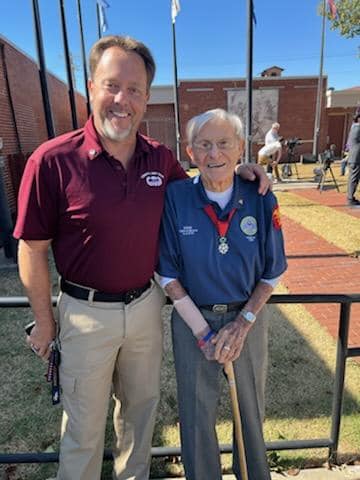 LibertyJumpTeam's tweet photo. Members of our Veterans Affairs went to Springfield, Missouri to celebrate Jack Hamlin’s 101st Birthday. Guests came from all over the US and France to Celebrate. US Senator Josh Hawley sent Jack a special birthday letter. https://t.co/U9TZCQEx93