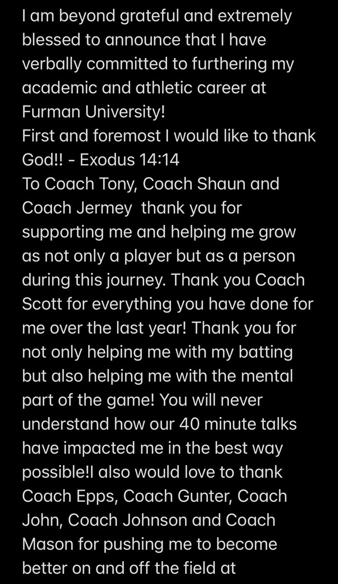 graciescott05's tweet photo. Thank you to everyone that has been a part of my journey to play softball at the next level! So thankful and so excited to be a future Paladin! Time to get to work! 💜🥎💜 @StaceyJW26 @CoachAHayes @jwint11 @Carolinaelitesg @ScGenovese https://t.co/aEMANSPC3H