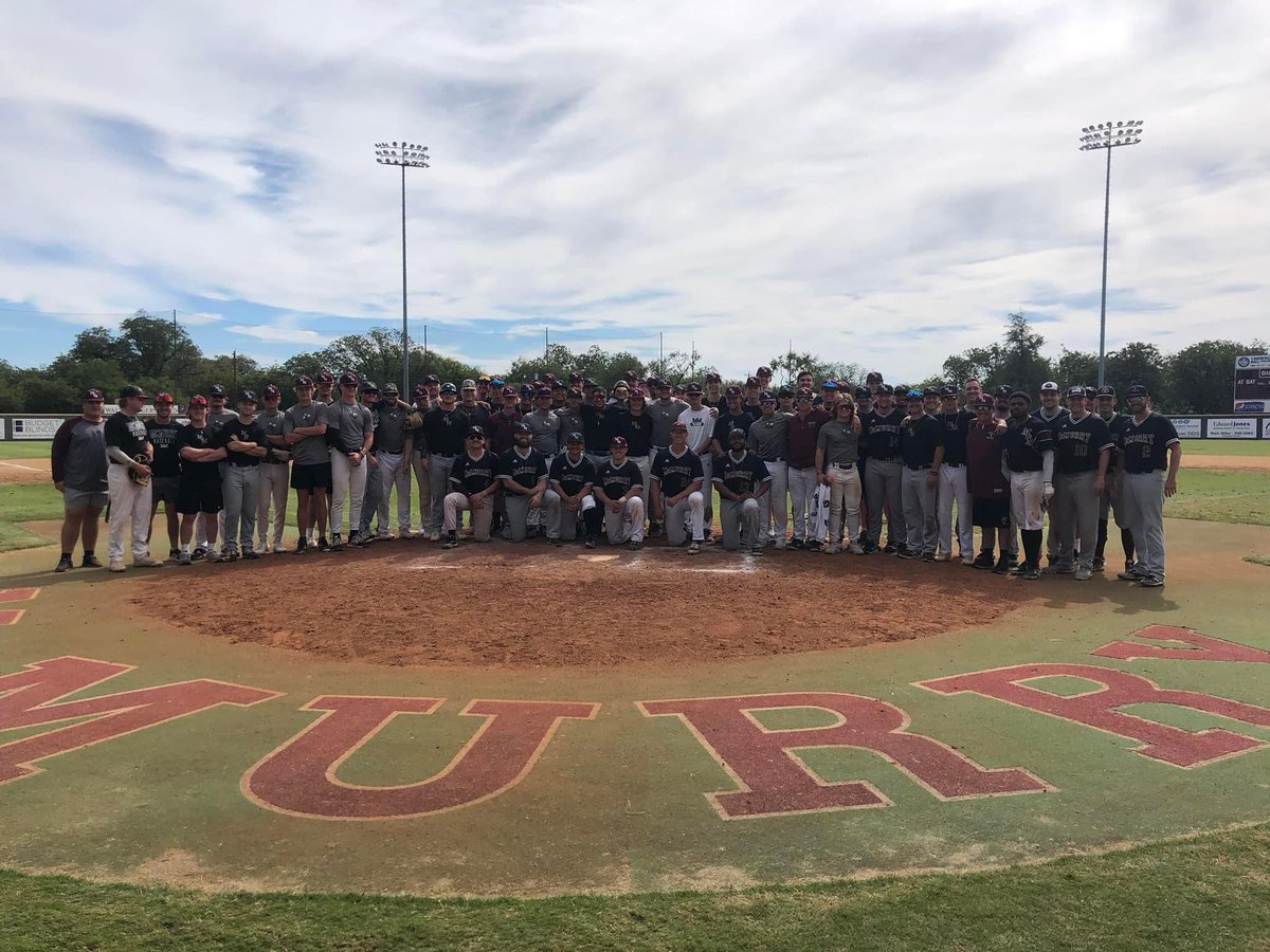 DirkSaltzgaber's tweet photo. A morning where the past McMurry baseball players meets the current group of new players!!!  Building the legacy of McMurry Baseball!!! https://t.co/FOxlkmM8tt