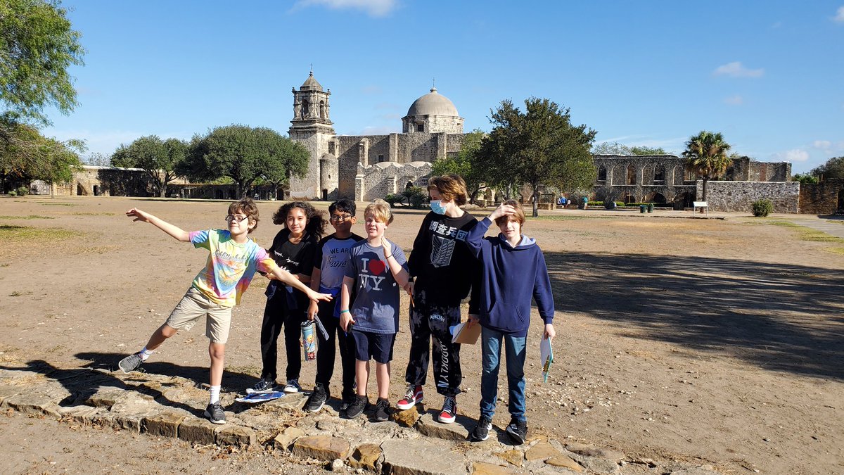 Monticelloman1's tweet photo. Great day for the Mission San Jose project. Students explored the grounds, answered questions, and had a lot fun. #dataedwhite #datadoes #DATAfam https://t.co/Z0iXbjAgpL
