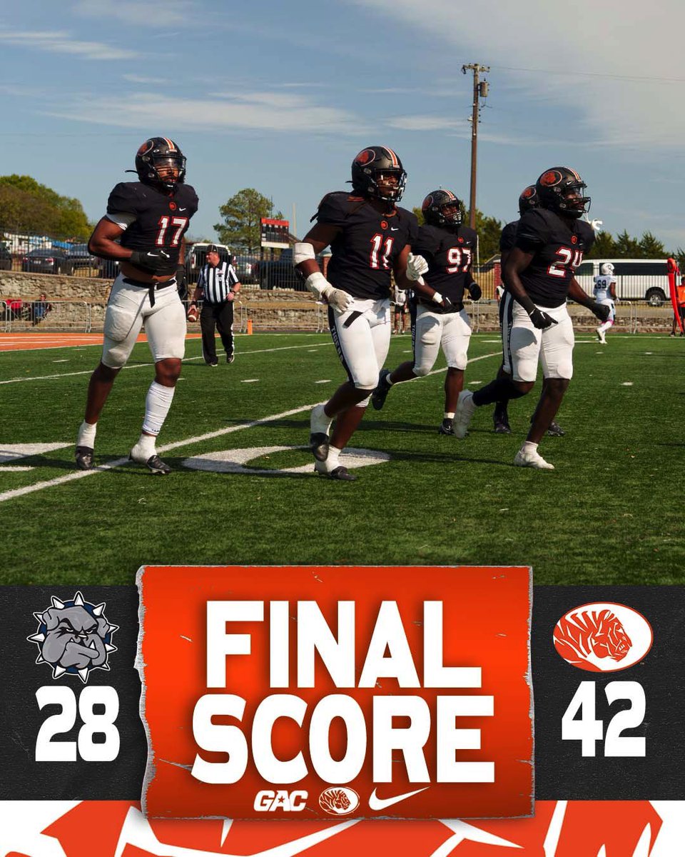 ECUTigersFB's tweet photo. The Tigers beat the Bulldogs 42 to 28 to extend the winning streak to 6 STRAIGHT! 

The first time to do so in 38 years!

#FAMILLY https://t.co/lXEUkGssmQ
