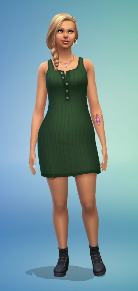 bellapullman11's tweet photo. Love the design of the new tattoos and will definitely be using them a lot. Charlotte Kamaka from my 9th generation of @TheSims legacy was the first to try and is rocking the new tattoo. #TS4CelebrationGiveaway https://t.co/sYhRC073oF