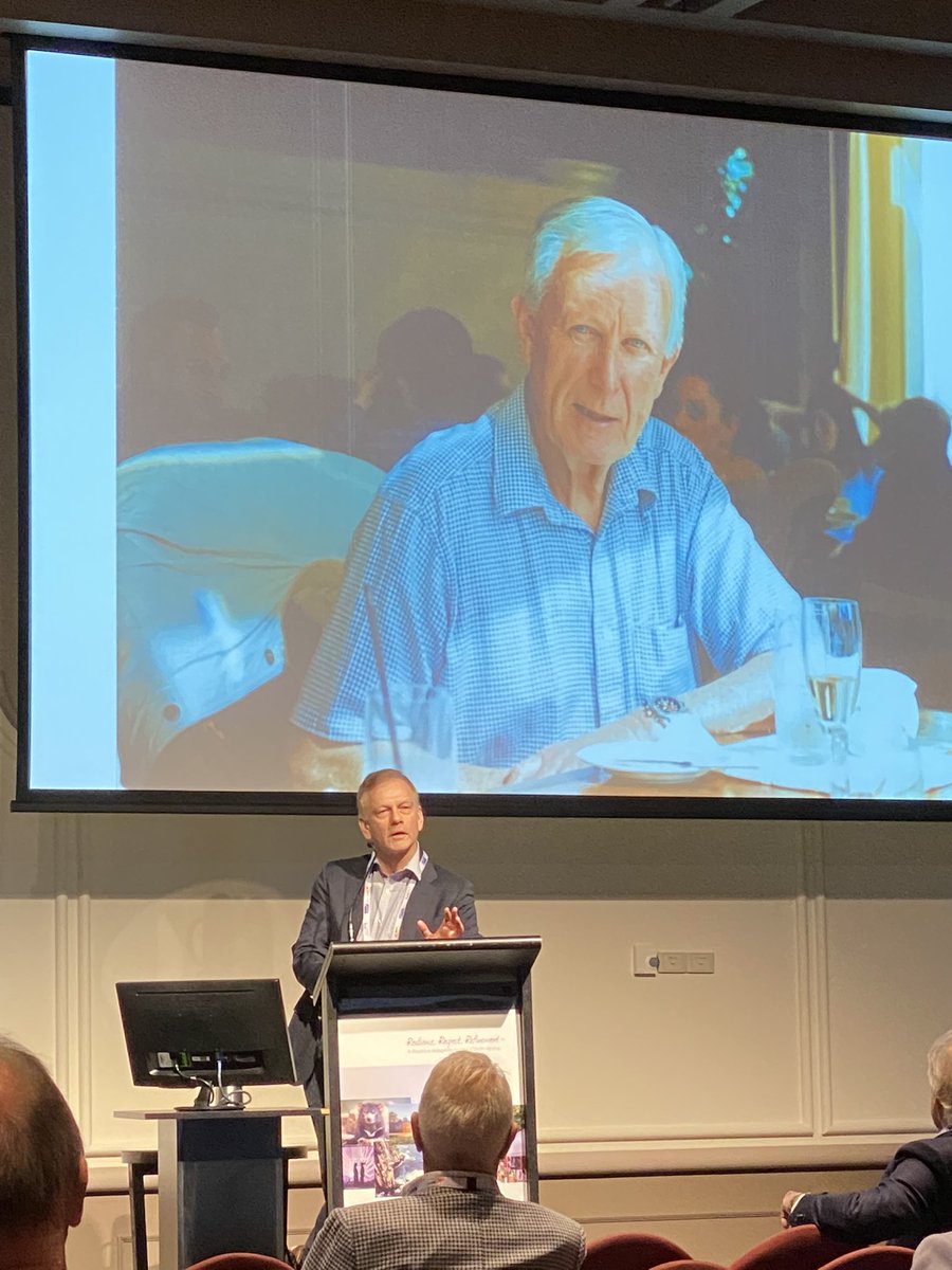 ozvascdoc's tweet photo. A wonderful session on surgical leaders and history at #ANZSVS22 featuring Drs Noel Atkinson, Scotty MacLeish, Geoff Cox, Stanley Crawford, @arossnaylor, Peter Bell, @aorticsurgeon, Roy Greenberg, Doug Cavaye, Phil Walker. Nice to see MLB and John L Anderson snuck in there too! https://t.co/4o3GI5Wbmc
