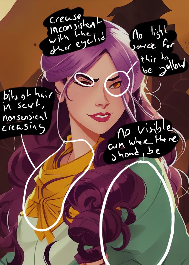 svalbird's tweet photo. Yet another ai generated image, I’m sick and tired of people like this trying to pass off this garbage as actual art, please stop posting this shite in the fanart tag, it’s for actual artists to use, not for lazy people trying to deceive others https://t.co/Y44jbUzr3L