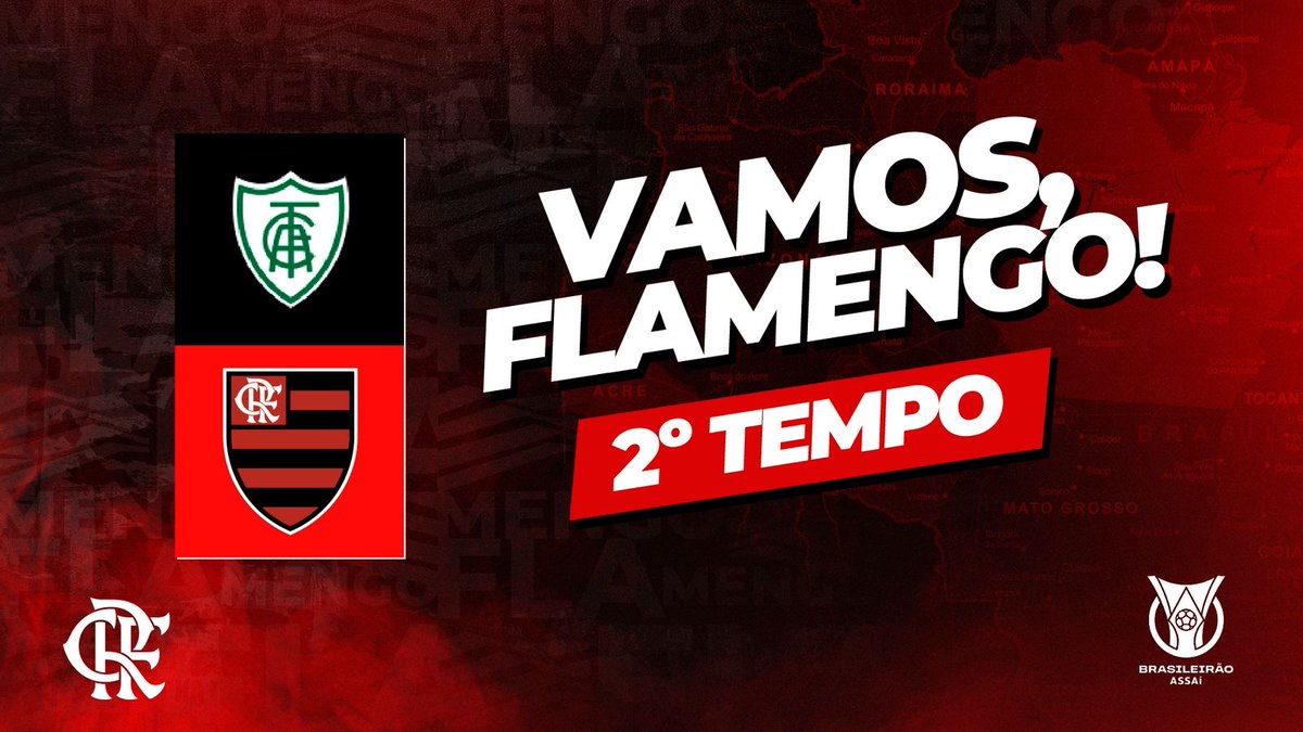 ROLOU A BOLA PARA O SEGUNDO TEMPO! VAMOS, MENGÃO! #AMExFLA #VamosFlamengo