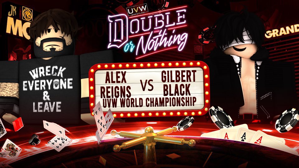 UltimateViolent's tweet photo. The Biggest Match on the PPV Card.

@AIexDoesStuff, @Gilbertobeast11.

#UVWDoubleOrNothing https://t.co/e1eqn6NkkS