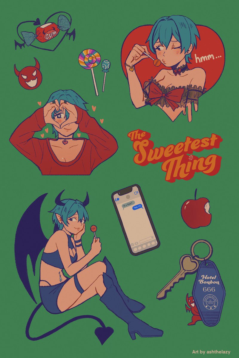 My succubus ocs, Mimi and Candi 😳