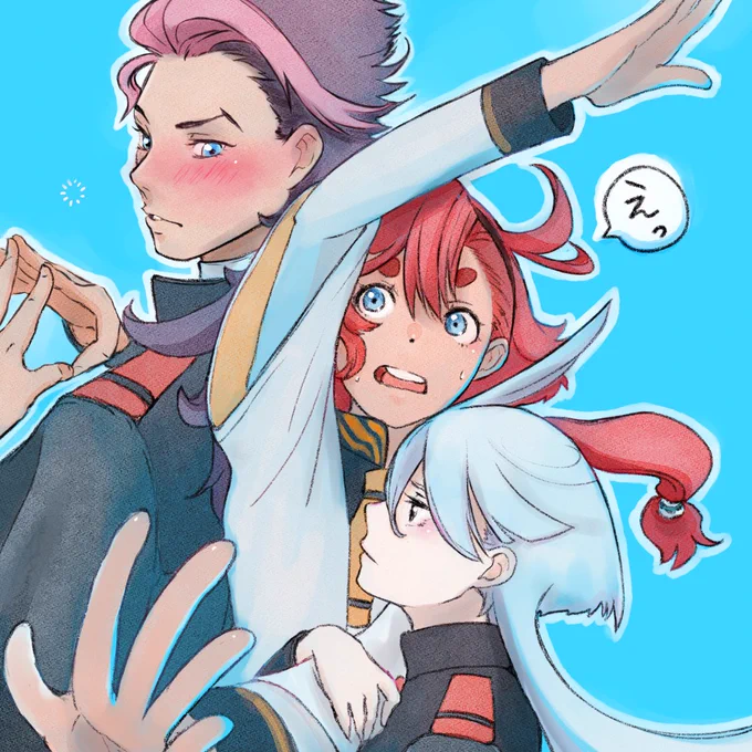 3話のラスト最高でした…!グエル君どうなるの?!妄想絵水星の魔女  #G_Witch #路地裏症候群 