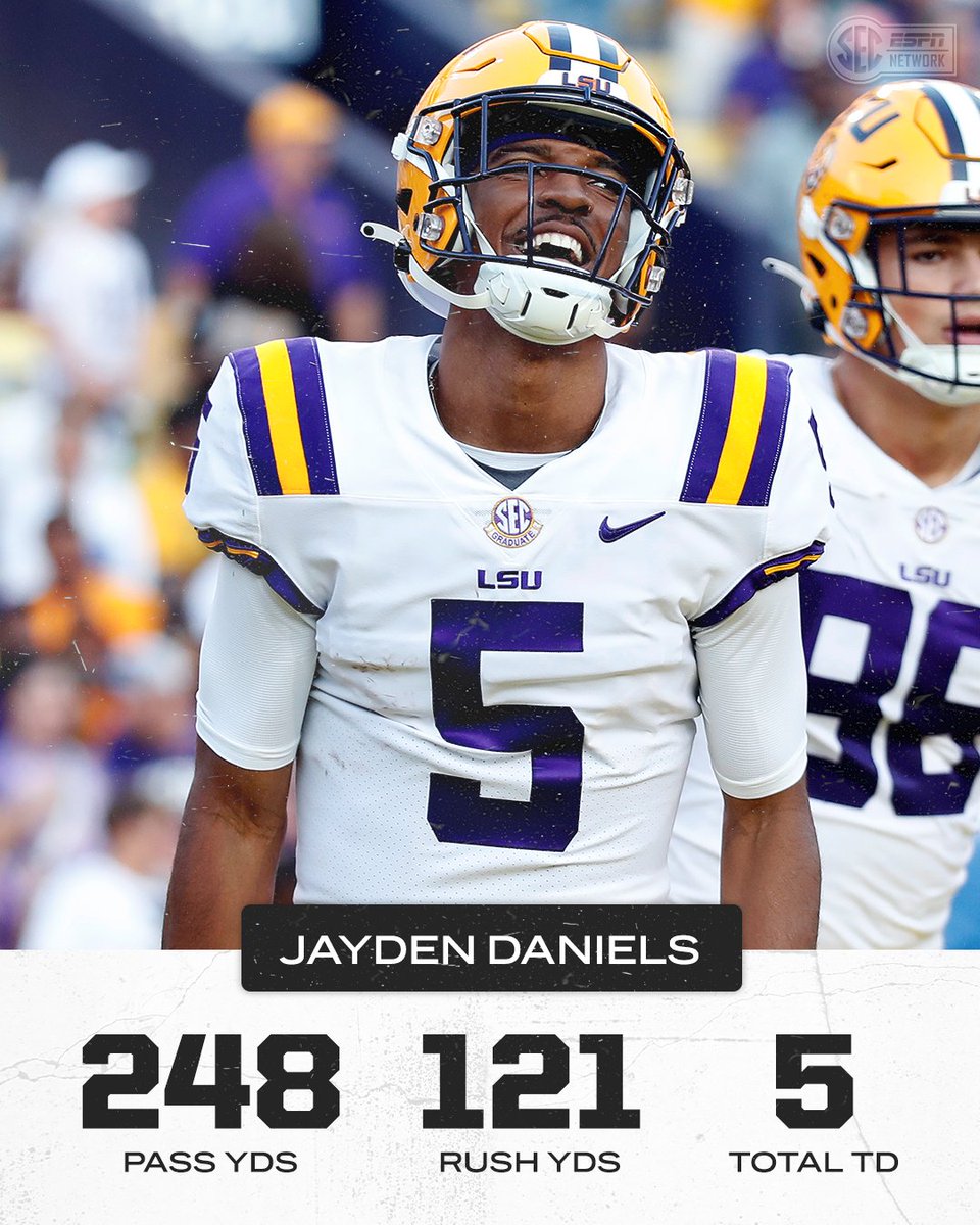 Jayden Daniels showed out against No. 7 Ole Miss 🔥 @LSUFootball