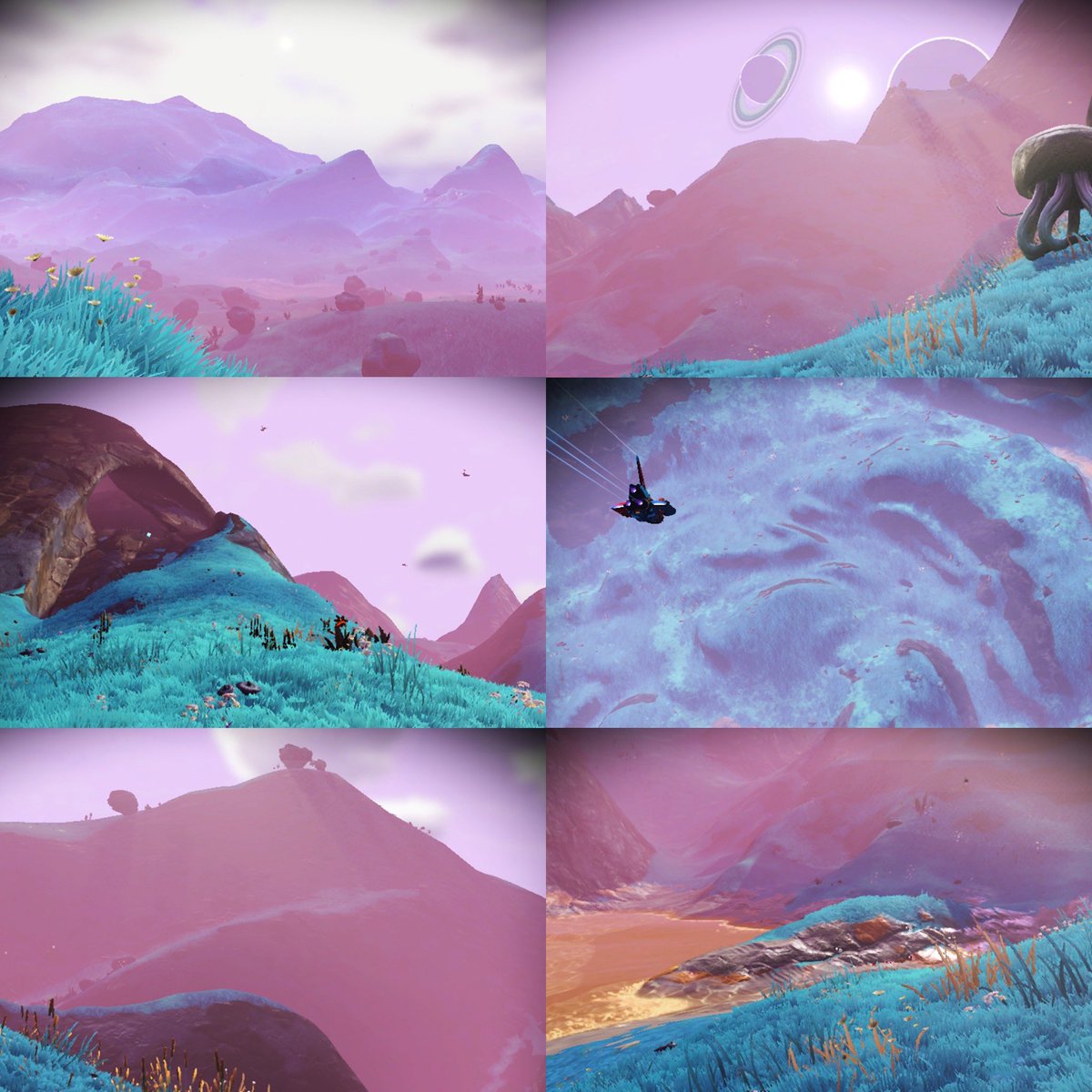 BillyMagma's tweet photo. Two tasty planets in the same solar system: #NoMansSky #NintendoSwitch https://t.co/oS6cf05ZTb