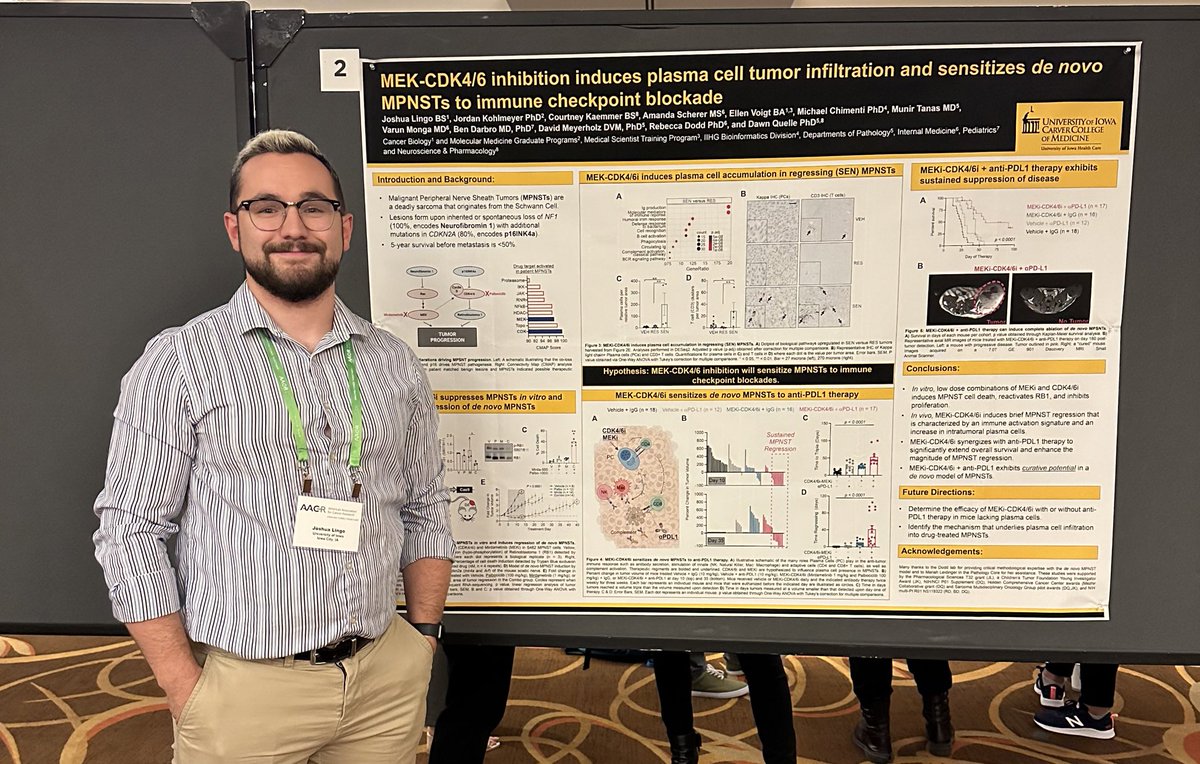 LingointheLab's tweet photo. So happy to have presented my recent work on immunotherapy and MPNSTs at #AACRtii22 https://t.co/1opo2EEoE7