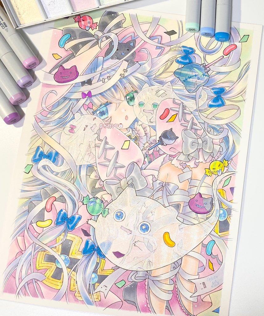 #イラストを4枚貼ると秋風に乗って絵柄を好いてくれる人の元へ届くらしい 届いて欲しいなぁ°˖✧◝(⁰▿⁰)◜✧˖°素敵なご縁がありますように〜( ˊᵕˋ*)♡