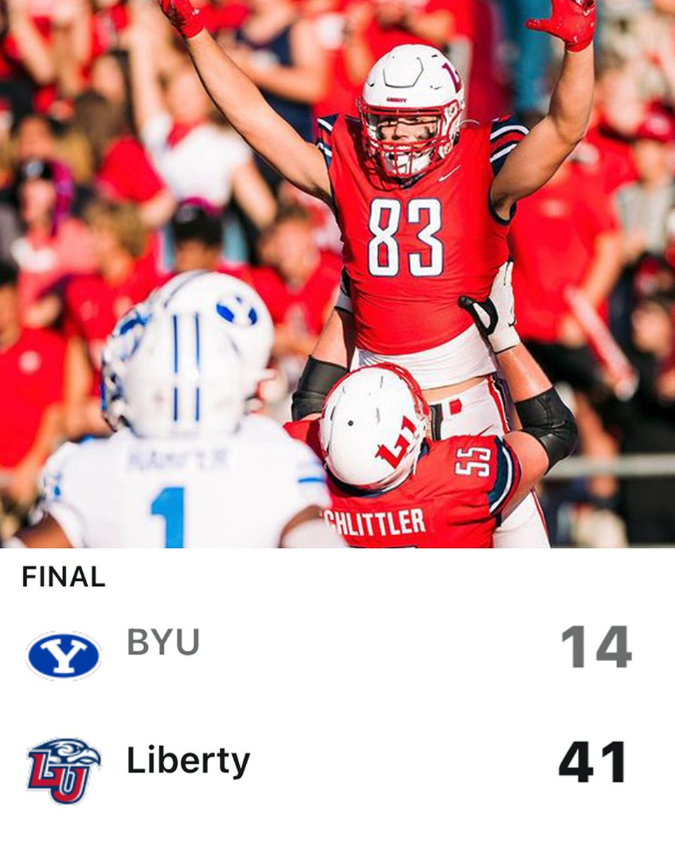 Liberty balled out against BYU 😳 📸 @LibertyFootball