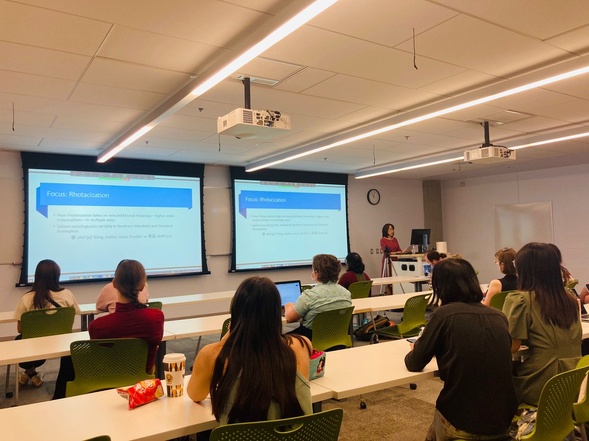 AzLingCircle's tweet photo. The University of Arizona's own Professor Qing Zhang delivering a plenary presentation on "Cooperative production: A multidimensional
approach to social meaning". https://t.co/kCNHK49l51