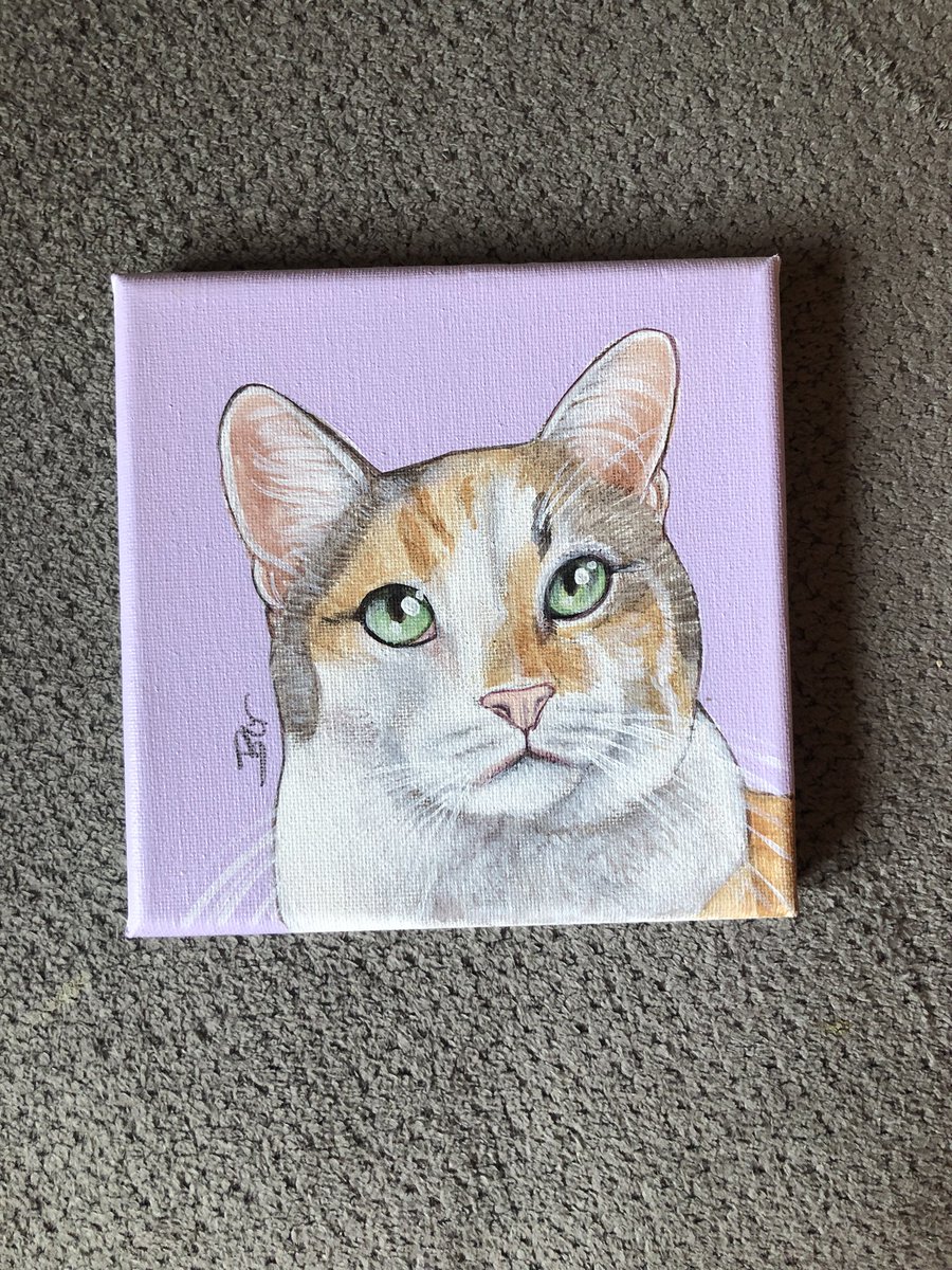 WeeabooWelch's tweet photo. @Chewy Sent me art of my cat and I just wanted to thank them for it. https://t.co/QPKmhHSd5j
