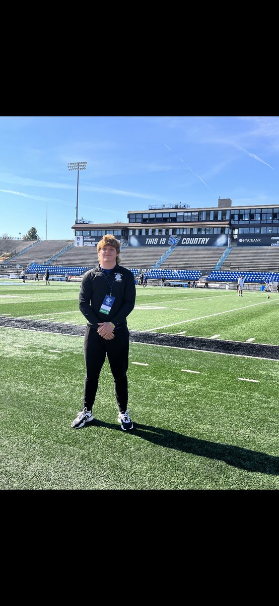 GraysonOrr65's tweet photo. Big thank you to @CoachVitzthum for the invite to the game day visit at Grand Valley State. I had a great time talking to @CoachBibbsGVSU and @CoachMitchGVSU about the program and watching the game. @gvsufootball https://t.co/lOn8CTOovW