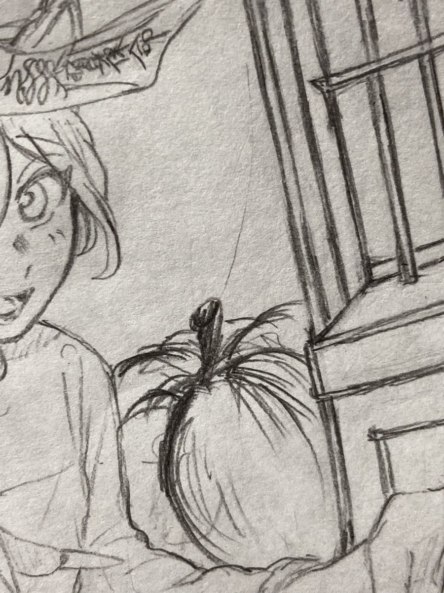 ハロウィン絵進捗🎃 