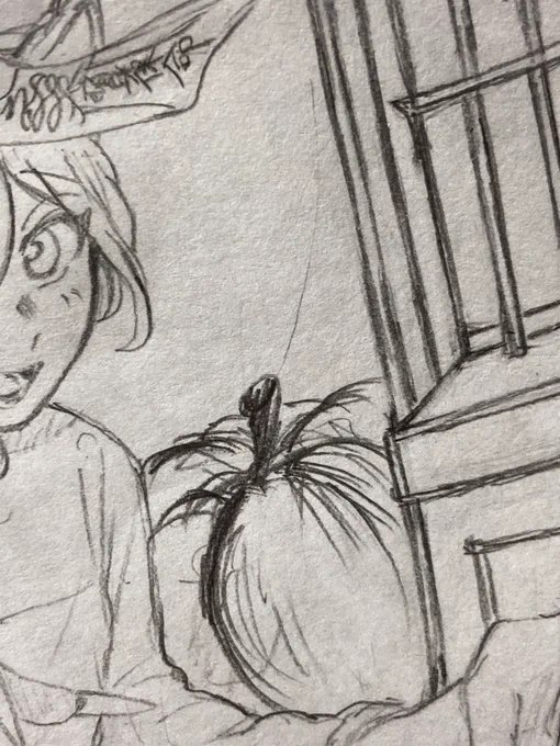 ハロウィン絵進捗🎃 