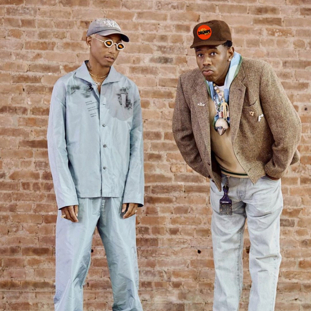 drumplings's tweet photo. Spotted! 2 OG’s Tyler the Creator &amp; Pharrell with some Drumps Merch. Spot the Drumps! Mini hint: 🕶️ | But question, are you more a bucket hat or cap kinda guy?

#melbournetodo #melbourneeats #melbournefoodscene #melbournefoodblogger #melbourneeat #eatingmelbourne https://t.co/35DcNAue8i