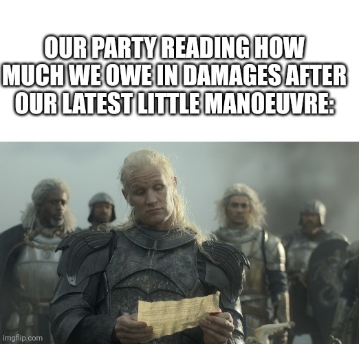 MerpayOg's tweet photo. Actions have consequences, even for 'heroes.' 

#dungeonsanddragons #dnd #DMmoments #consequences https://t.co/lEVYfXosYf