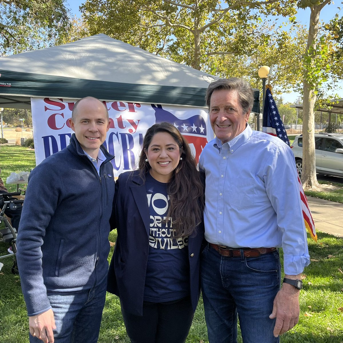 SanchzCatalina's tweet photo. Great welcoming our Chair of @CA_Dem @rustyhicks and meeting Congressman @JohnGaramendi in the North State today! 

Less than 3 wks: 
✅keep helping elect local Dem candidates!
✅keep walking precincts!
✅keep ☎️ remind voters to turn in their ballots!

#buttecounty #suttercounty https://t.co/413FAjY8aU
