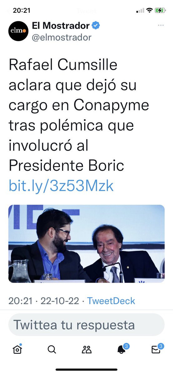 KekaBasualdo's tweet photo. De seguro existieron presiones de @gabrielboric para que ocurriera. A mi no me engañan .. Don @RafaelCumsille me pongo de pie para aplaudir su gran trabajo realizado en #Conapyme 🇨🇱 https://t.co/9ZuY34x4KE