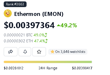 Kirito01022's tweet photo. To the moon🤑🤑🤑
@Ethermon_NFT @decentraland 

#P2E #Web3 #Ethermon #GameFi #PlayToEarnGame https://t.co/utXkj5mEUK