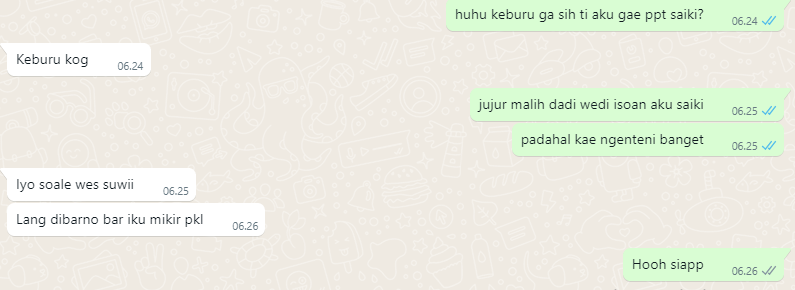 apjsmn's tweet photo. jujur bersyukur punya temen yg bisa ngevalidasi dan nenangin begini. bismillah. gpp tepar sekarang https://t.co/wA6pnpS2KG